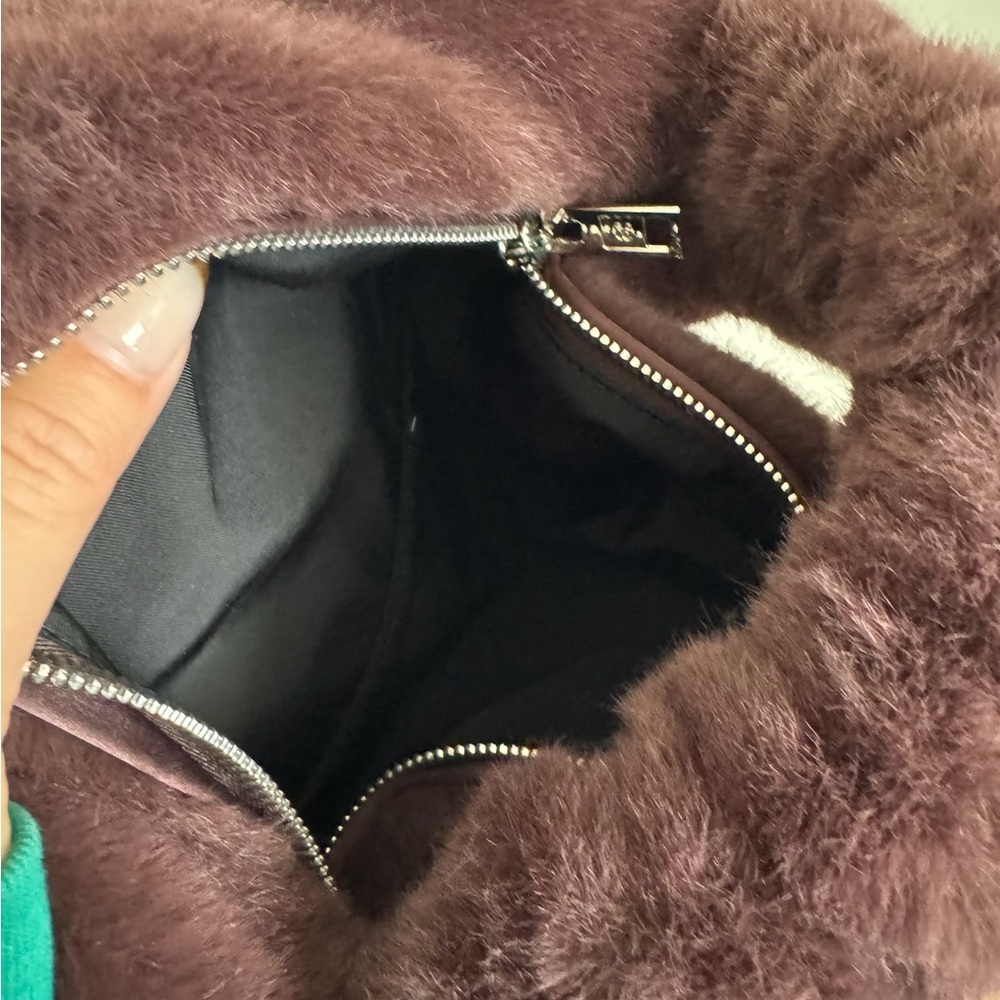 Alexander Wang scrunchie fur small bag in cola - Picture 6 of 6